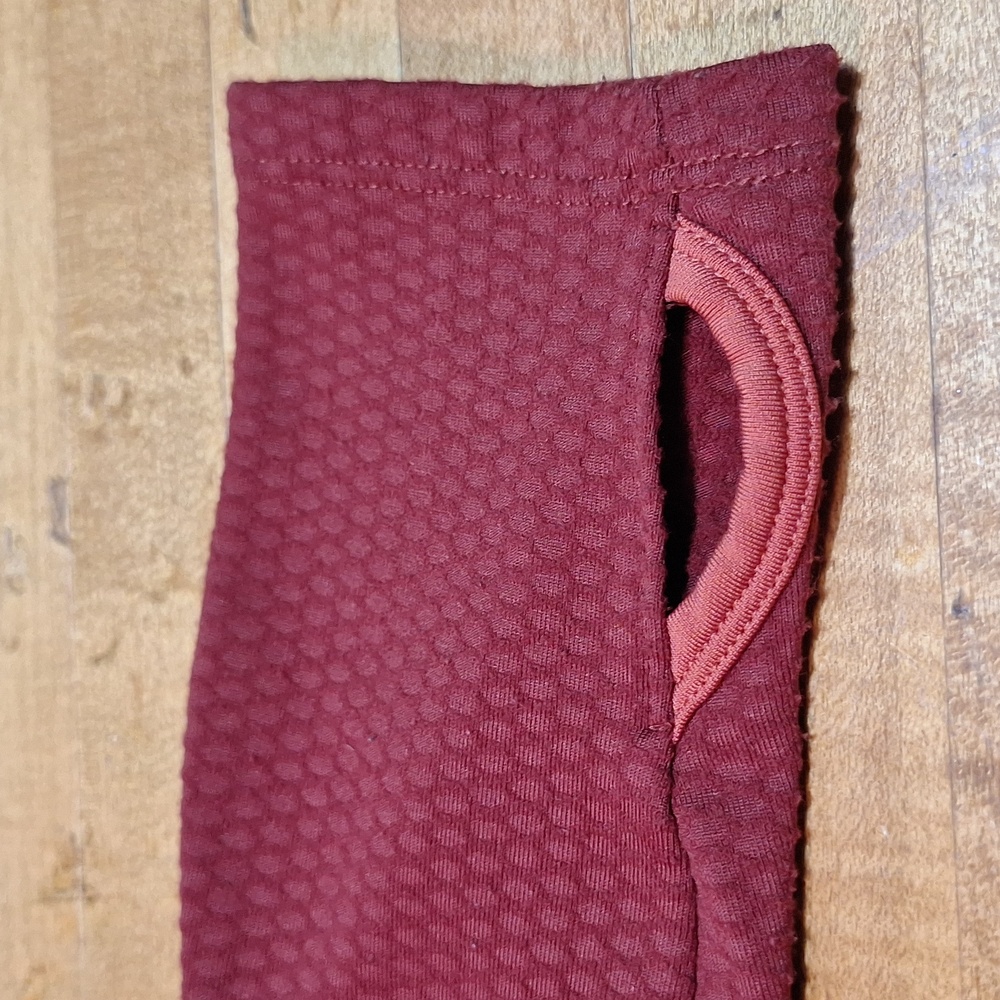 North Face‎ Base Layer Flight Series Cardinal Red Hooded Mask Thumb Holes Med-Lg - Picture 6 of 11